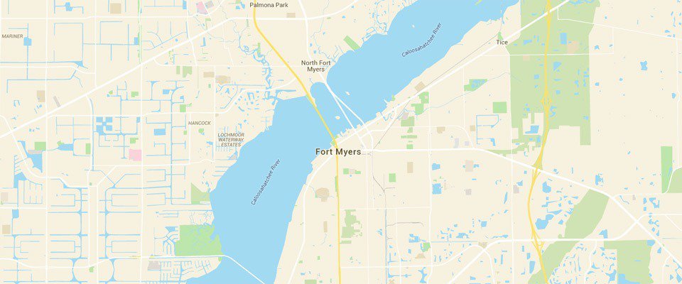 FT Myers Dumpster Rental Service Area Map